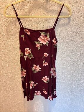 F21 - magnolia floral dress in Burgundy